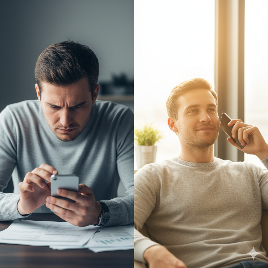 Sprechen ist 3x schneller als Tippen