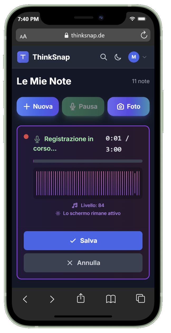App ThinkSnap su smartphone