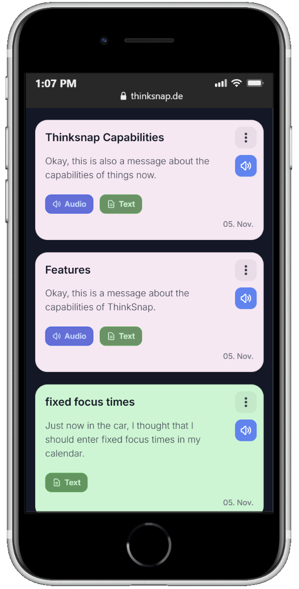 ThinkSnap voorleesfunctie